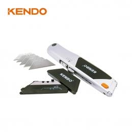 KENDO-30604-มีดคัตเตอร์เซฟตี้-ป้องกันการบาด-แบบเลื่อนเร็ว-15-ชิ้น-ชุด